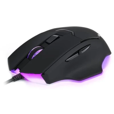 Миша REAL-EL RM-555, Black, USB, оптична, 800/1200/1600/2400 dpi, 6 кнопок, 1,8 м, вбудоване підсвічування (RM-555)
