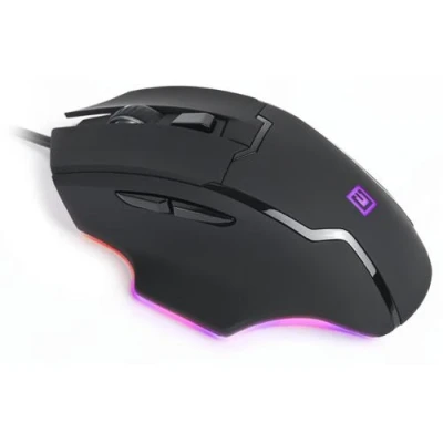 Миша REAL-EL RM-555, Black, USB, оптична, 800/1200/1600/2400 dpi, 6 кнопок, 1,8 м, вбудоване підсвічування (RM-555)