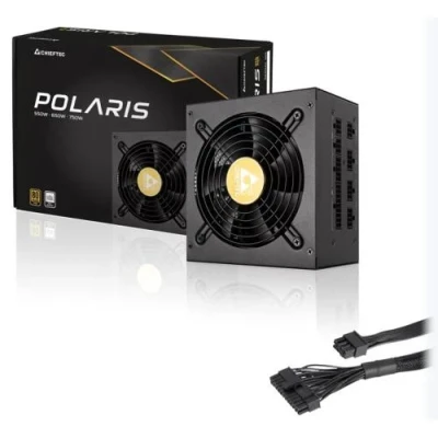 Блок живлення 750 Вт, Chieftec POLARIS, Black, модульний, 80+ Gold, Active PFC, 12 см, 3xMolex / 8xSATA / 4x6+2-pin / 1x20+4-pin / 2x4+4-pin, захист AFC/OCP/OPP/OTP/OVP/SCP/SIP/UVP, ATX 12V 2.4 (PPS-750FC)