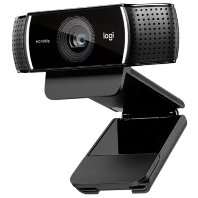 Веб-камера Logitech C922 PRO Stream, Black, 1920x1080 / 30 fps, стереомікрофон з функцією придушення шуму, автофокусування, широкий кут огляду (78°), об'єктив зі скляними лінзами, універсальне кріплення, USB, 1.5 м (960-001088)