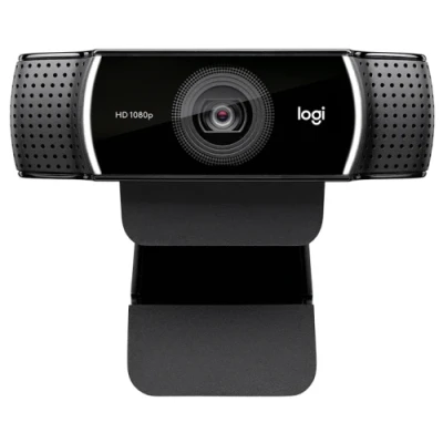 Веб-камера Logitech C922 PRO Stream, Black, 1920x1080 / 30 fps, стереомікрофон з функцією придушення шуму, автофокусування, широкий кут огляду (78°), об'єктив зі скляними лінзами, універсальне кріплення, USB, 1.5 м (960-001088)