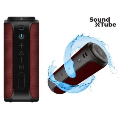 Колонка портативна 2E SoundXTube TWS, Dark Red, 2 x 15 Вт, Bluetooth 5.0, MicroSD, AUX, USB Type-C, живлення від акумулятора 3600 мАч, IPX7 (2E-BSSXTWRD)