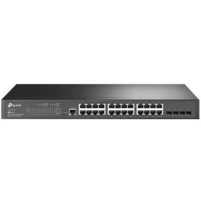 Комутатор TP-LINK TL-SG3428, Black, 24x1000 Мбіт/с, 4 гігабітні SFP-слоти, 1 консольний порт RJ45, 1 консольний порт Micro-USB, керований, стійковий