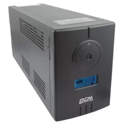 Джерело безперебійного живлення PowerCom INF-1100AP Black, 1100 ВА, 770 Вт, чиста синусоїда, 2 розетки, зовнішня батарея (24 В, 50 Аг - 200 Аг)