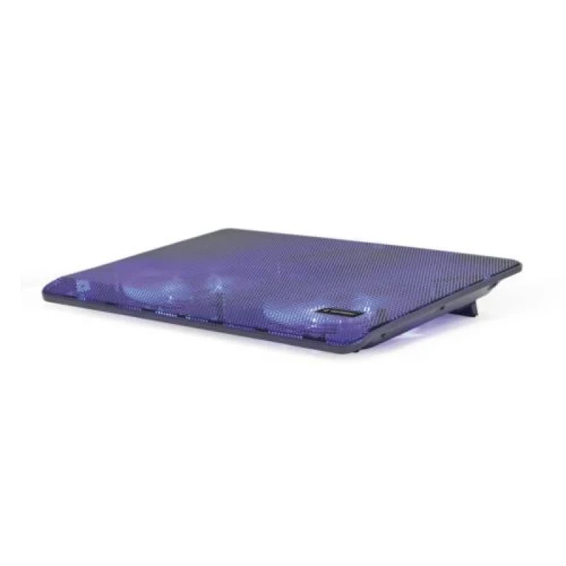 Підставка для ноутбука до 15.6" Gembird NBS-2F15-05, Black, 2x125 мм (1500 rpm, 10 dBA), LED підсвічування, 340х250х23 мм, 450 г