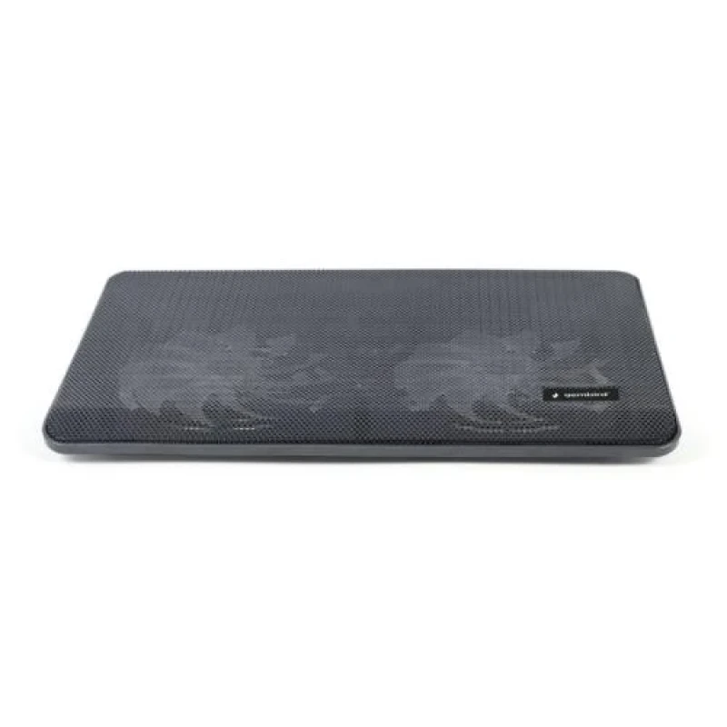 Підставка для ноутбука до 15.6" Gembird NBS-2F15-05, Black, 2x125 мм (1500 rpm, 10 dBA), LED підсвічування, 340х250х23 мм, 450 г