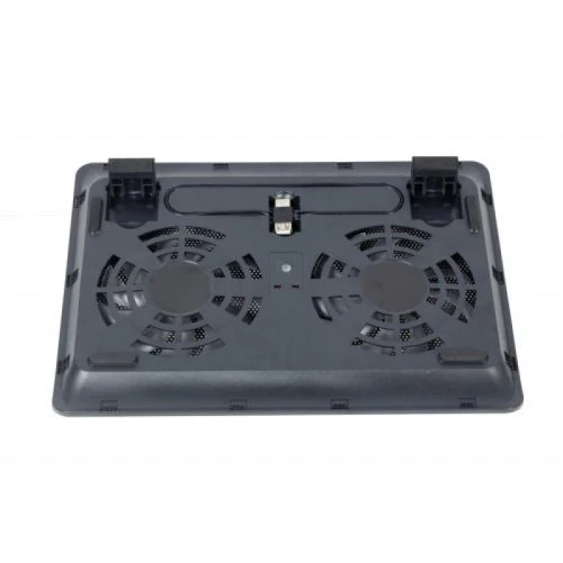 Підставка для ноутбука до 15.6" Gembird NBS-2F15-05, Black, 2x125 мм (1500 rpm, 10 dBA), LED підсвічування, 340х250х23 мм, 450 г