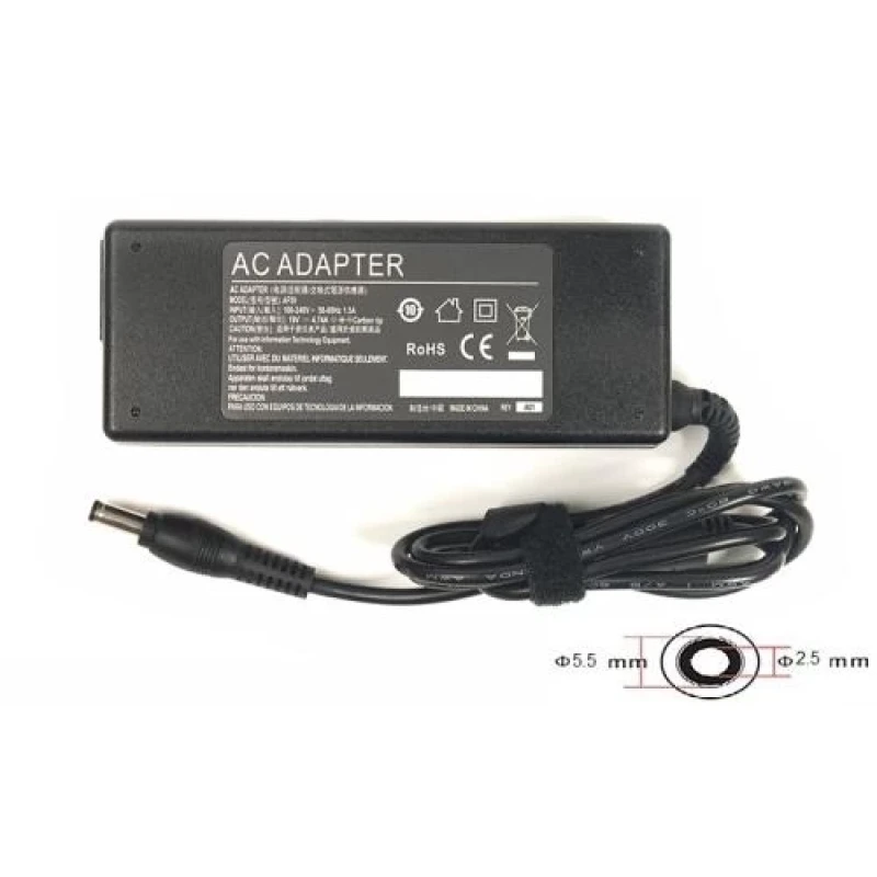 Блок живлення PowerPlant для ноутбуків HP 19V, 4.74A, 90W, 5.5x2.5 (HP90F5525)