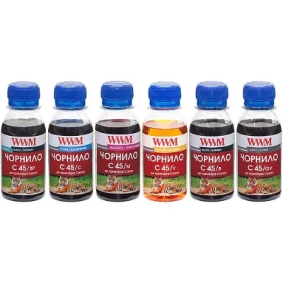Комплект чорнил WWM Canon CL-441/446/94, CLI-451, 2xBlack, Gray, Cyan, Magenta, Yellow, 6x100 мл (C45SET-6)