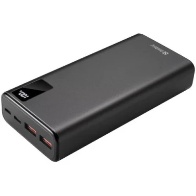 Універсальна мобільна батарея 20000 mAh, Sandberg 20W, Black, 2xUSB (420-59)