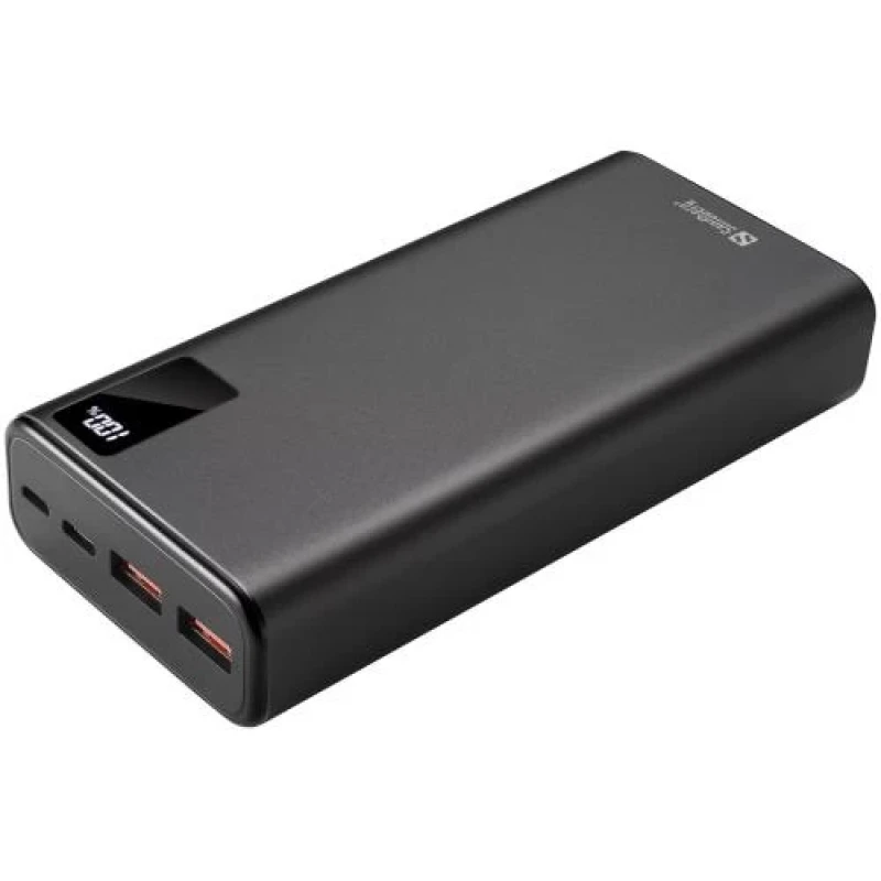 Універсальна мобільна батарея 20000 mAh, Sandberg 20W, Black, 2xUSB (420-59)