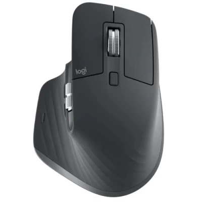 Миша бездротова Logitech MX Master 3S, Graphite, Bluetooth / 2.4GHz, оптична, 200 - 8000 dpi, 5 кнопок, акумулятор 500 mAh (910-006559)
