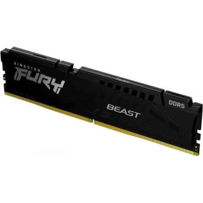 Пам'ять 16Gb DDR5, 5600 MHz, Kingston Fury Beast, Black, 36-38-38, 1.25V, з радіатором (KF556C36BBE-16)