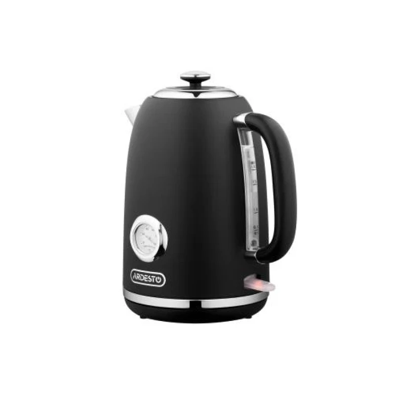 Електрочайник Ardesto EKL-F410BM, Black, 2200W, 1.8 л, дисковий, нержавіюча сталь, захист від перегріву, індикатор рівня води