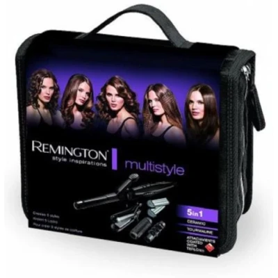 Мультистайлер Remington S8670 E51, Black, турмалінове керамічне покриття, дисплей, регулювання нагріву, випрямляч, щітка, щипці 19мм, гофре, спіральна, 4 зажима для волосся Мультистайлер Remington S8670 E51, Black, турмалінове керамічне покриття, дисплей, регулювання нагріву, випрямляч, щітка, щипці 19мм, гофре, спіральна, 4 зажима для волосся