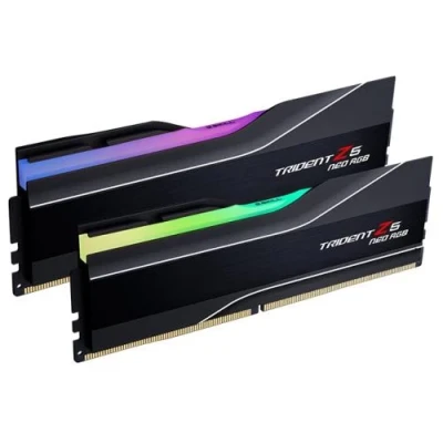 Пам'ять 16Gb x 2 (32Gb Kit) DDR5, 6000 MHz, G.Skill Trident Z5 Neo RGB, Black, 30-38-38-96, 1.35V, з радіатором (F5-6000J3038F16GX2-TZ5NR)