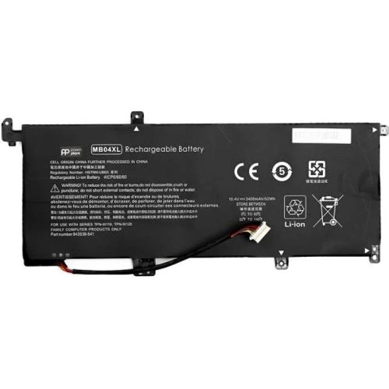Акумулятор для ноутбука HP Envy X360 15 (MB04XL), 15.2V, 3400mAh, PowerPlant (NB461707)