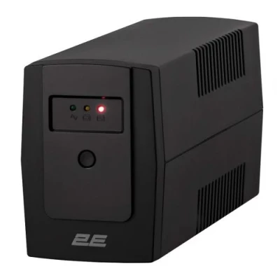 Джерело безперебійного живлення 2E ED650, Black, 650 ВА / 360 Вт, 2xSchuko, 140x100x290 мм, 4.3 кг, акумулятори 1x12V/7Ah (2E-ED650)