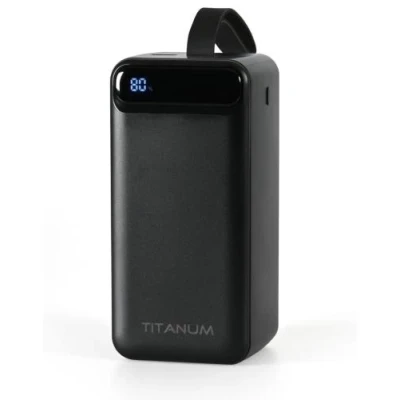 Універсальна мобільна батарея 50000 mAh, Titanum 741S, Black, 22.5 Вт, 2xUSB / Type-C, QC 3.0, PD, LED ліхтарик (TPB-741S-B) Універсальна мобільна батарея 50000 mAh, Titanum 741S, Black, 22.5 Вт, 2xUSB / Type-C, QC 3.0, PD, LED ліхтарик (TPB-741S-B)