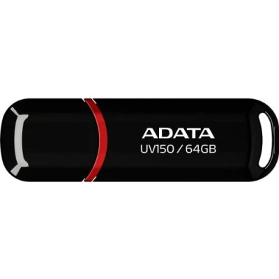 Флеш накопичувач USB 128Gb ADATA UV150, Black, USB 3.2 Gen 1, до 100 МБ/с (AUV150-128G-RBK)