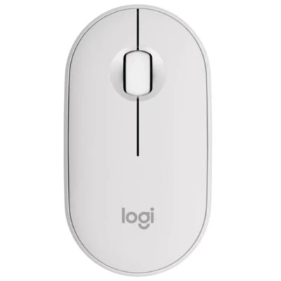 Миша бездротова Logitech Pebble Mouse 2 M350s, Tonal White, Bluetooth / USB Logi Bolt, 400-4000 dpi, 3 кнопки, 1xAA, *Logi Bolt у комплекті не йде (910-007013)