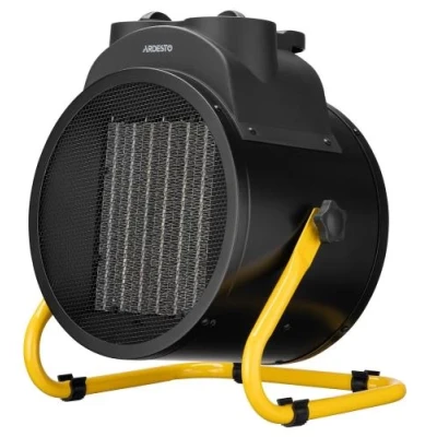 Теплова гармата Ardesto IFH-05B, Black/Yellow, 5000 Вт, площа обігріву 50 м2, максимальна продуктивність 470 м3/год, керамічний нагрівач, IP20, захист від перегріву