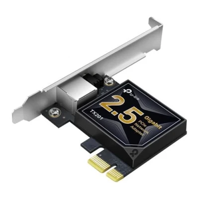 Мережева карта PCI-E x1, TP-Link TX201, 1xRJ45 2.5 Гбіт/с, у комплекті планка для низькопрофільного кріплення