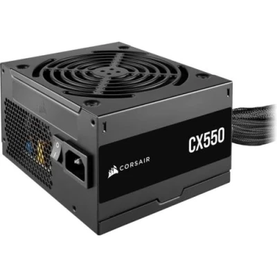 Блок живлення 550 Вт, Corsair CX550, Black, 80+ Bronze, 120 мм, 2xMolex / 3xSATA / 2x6+2-pin / 1x4+4-pin / 1x20+4-pin, захист OVP/UVP/SCP/OTP/OPP, ATX12V 2.31 (CP-9020277-EU)