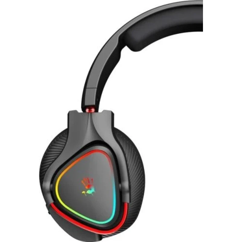 Навушники бездротові Bloody MR720 Black ігрові, мікрофон, RGB підсвічування, Bluetooth + 2.4GHz + 3.5 jack