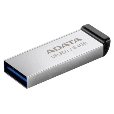 Флеш накопичувач USB 64Gb ADATA UR350, Silver/Black, USB 3.2 Gen 1, до 100 МБ/с (UR350-64G-RSR/BK)