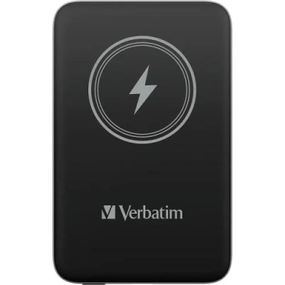 Універсальна мобільна батарея 10000 mAh, Verbatim Charge 'n' Go, Black, 20 Вт, Type-C, магнітна бездротова зарядка (15 Вт), PD3.0, QC3.0, товщина 9.6 мм (32245)
