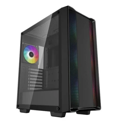 Корпус Deepcool CC560 ARGB V2, Black, без БЖ, Mid Tower, ATX / Micro ATX / Mini ITX, 1xUSB 3.0 / 1xUSB 2.0, макс. CPU - 165 мм / GPU - 370 мм, 4x120 мм ARGB, бічна панель із загартованого скла (R-CC560-BKNAA0-G-2)