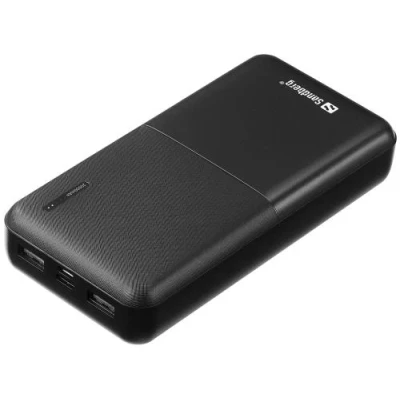 Універсальна мобільна батарея 20000 mAh, Sandberg Saver, Black, 1xType-C / 2xUSB (320-42)