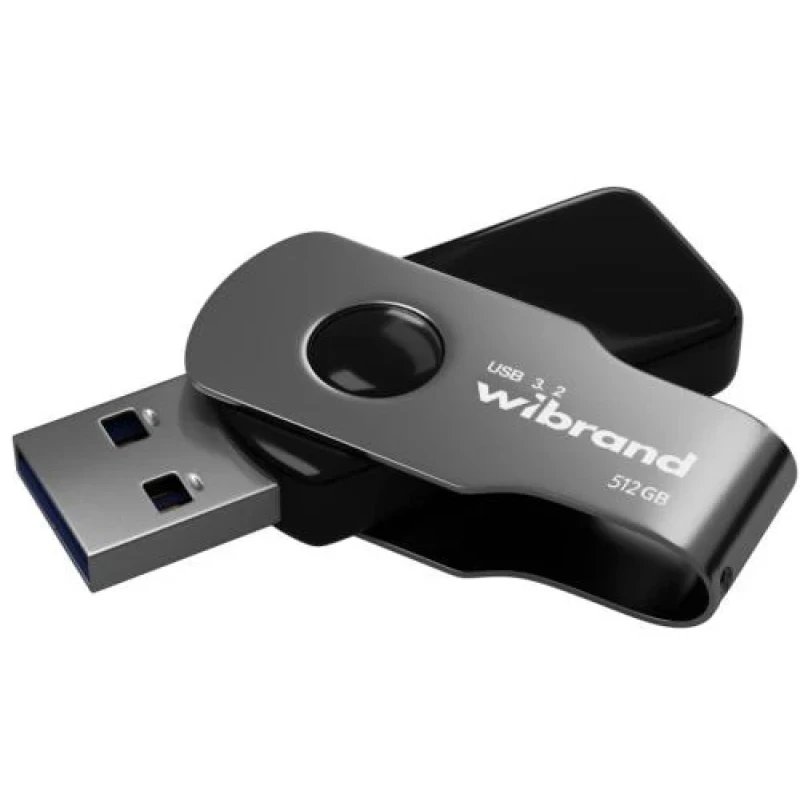 Флеш накопичувач USB 512Gb Wibrand Lizard, Black, USB 3.2 Gen 1 (WI3.2/LI512P9B)