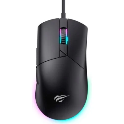 Миша Havit MS1038, Black, USB, оптична, 1200-8000 dpi, RGB підсвічування, 7 кнопок, 1.6 м (HV-MS1038)