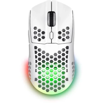 Миша бездротова Trust GXT 929W Helox, White, USB (2.4GHz), оптична, 800-4800 dpi, RGB підсвічування, 6 кнопок, акумулятор (25390)