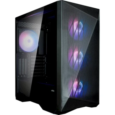 Корпус Zalman Z9 Iceberg MS, Black, Mid Tower, без БЖ, для E-ATX / ATX / Micro ATX / Mini ITX, 1xType-C / 2xUSB 3.0 / 2xUSB 2.0, макс. CPU - 185 мм / VGA - 390 мм, 4x140 мм ARGB, бічна панель із загартованого скла