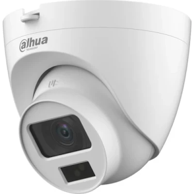 Камера HDCVI Dahua DH-HAC-HDW1200CLQP-IL-A (2.8мм), White, 1920x1080, 2 Мп, f=2.8 мм CMOS, ІЧ + видиме світло до 20 м, мікрофон, -40°C ~ +60°C, IP67