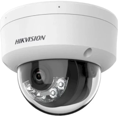 IP камера Hikvision ColorVu Smart Hybrid Light DS-2CD1123G2-LIUF (4мм), White, 2Мп, 1/2.9"  Progressive Scan CMOS, 1920х1080, H.264, H.265, MJPEG, день/ніч, ІЧ + видиме світло до 30 м, RJ45, IP67, PoE, мікрофон, -30°C ~ +60°C