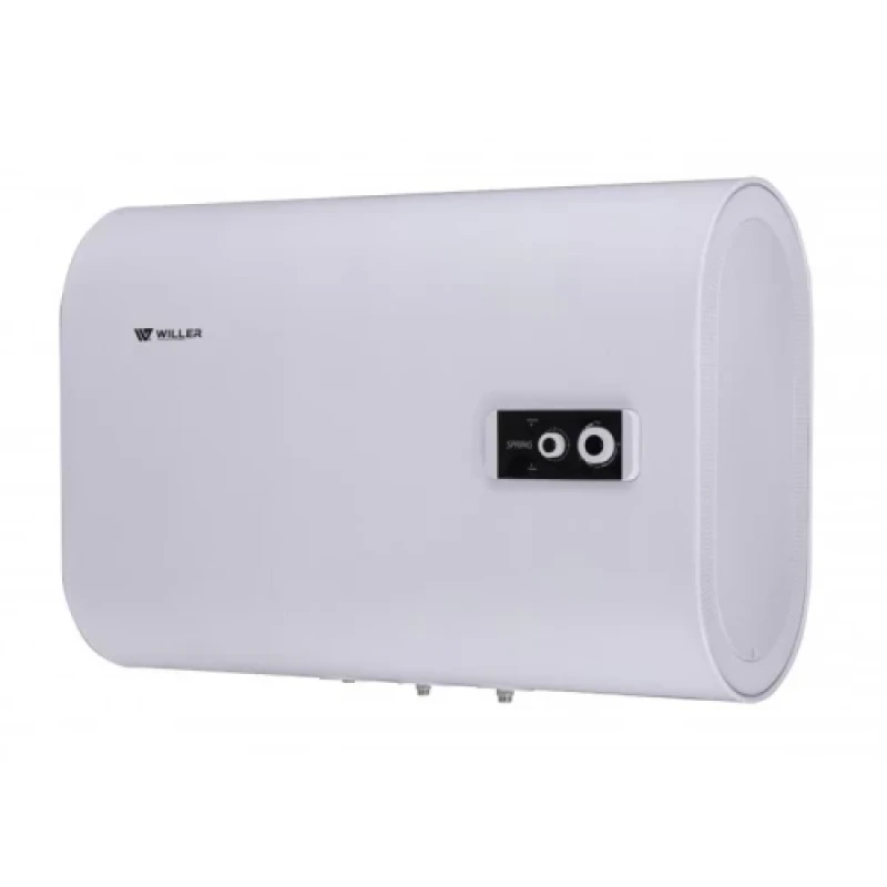 Водонагрівач Willer EH50R Spring, White, 2000W, 50л, горизонтальний, мокрий ТЕН, механічне управління, терморегулятор, термозахист, IPX4