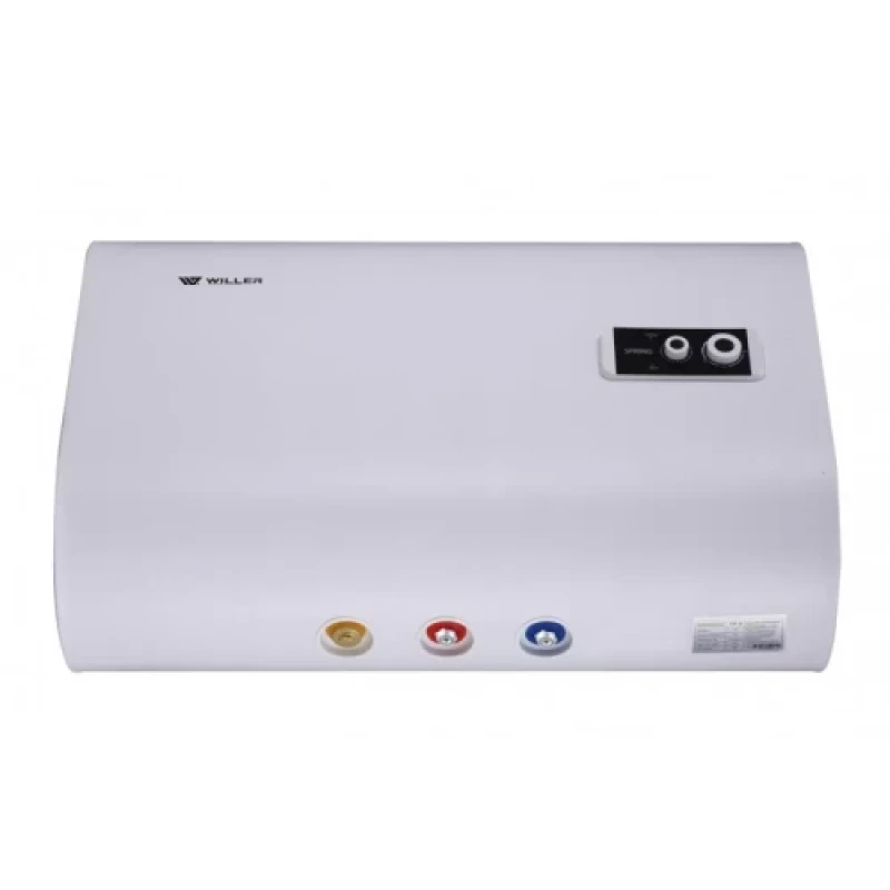 Водонагрівач Willer EH50R Spring, White, 2000W, 50л, горизонтальний, мокрий ТЕН, механічне управління, терморегулятор, термозахист, IPX4