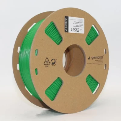Пластик для 3D друку Gembird, PETG, Green, 1.75 мм, 1 кг (3DP-PETG1.75-01-G)