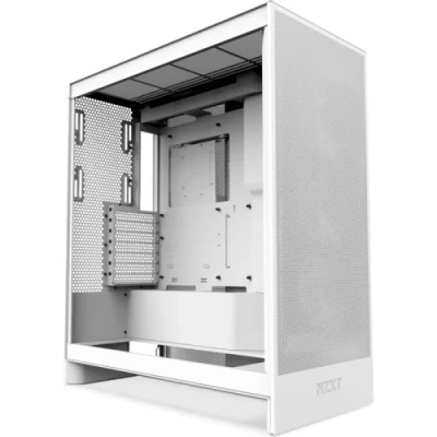 Корпус NZXT H7 Flow White, без БЖ, для E-ATX, ATX, micro ATX, mini ITX, 2 x 3.5″ відсіків, 4 x 2.5″ відсіків, 2хUSB 3.0/1хType-C, 7 слотів розширення (CM-H72FW-01)