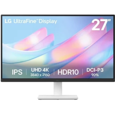 Монітор 27" LG UltraFine 27US500-W, White, WLED, IPS, 3840x2160, 16:9, 5 мс, 60 Гц, 300 кд/м², 1000:1, 178°/178°, 2хHDMI/DP VESA 100x100