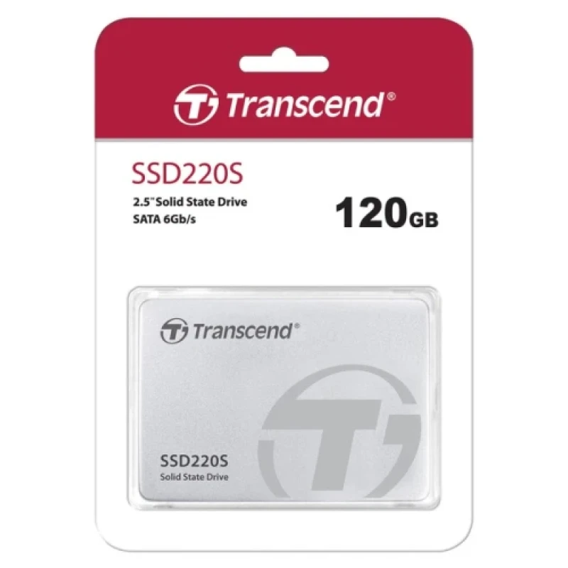 Твердотільний накопичувач SSD 120Gb, Transcend SSD220S, SATA3, 2.5", 3D TLC, 550/450 МБ/с (TS120GSSD220S)