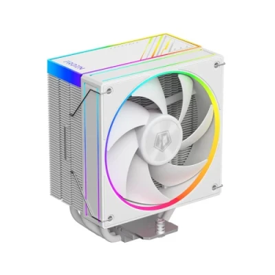 Кулер для процесора ID-Cooling FROZN A410 ARGB White, 120 мм, 4 теплових трубок, алюміній/мідь, 500±200 ~ 2000±10% RPM, 29.85dB(A) Max, Intel: 1851, 1700, 1200, 115x, AMD: AM4/AM5, 152х75х120 мм, 4-pin PWM, ARGB, до 220 Вт