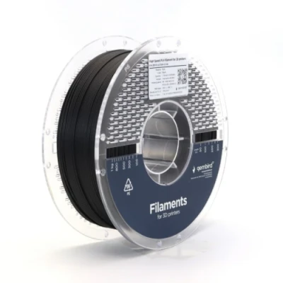Пластик для 3D друку Gembird, PLA (High Speed), Black, 1.75 мм, 1 кг (3DP-PLA1.75HY-01-BK)