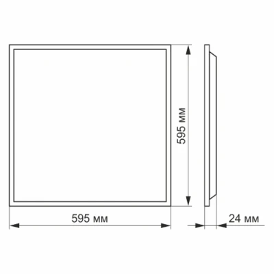 LED панель Videx, 60 Вт, 4100K, 6600 Лм, 220V, 160° (VL-Pb604W(2), IP20 LED панель Videx, 60 Вт, 4100K, 6600 Лм, 220V, 160° (VL-Pb604W(2), IP20