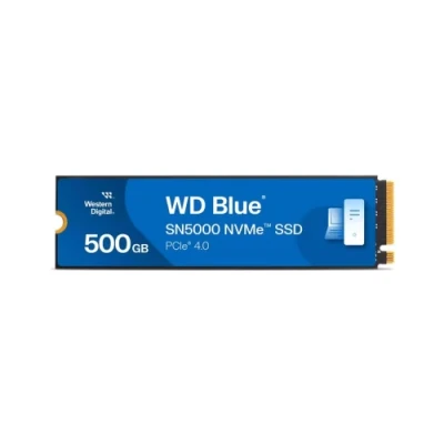 Твердотільний накопичувач SSD 500Gb, Western Digital Blue SN5000, PCI-E 4.0 x4, M.2 2280, 3D TLC, 5000/4000 МБ/с (WDS500G4B0E)