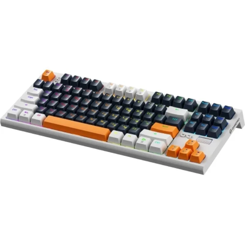 Клавіатура GamePro MK180W, White, USB, механічна (перемикачі Outemu Red), RGB-підсвічування, 97 кнопок, регулятор гучності, змінні перемикачі, 1.8 м, UK/EN
